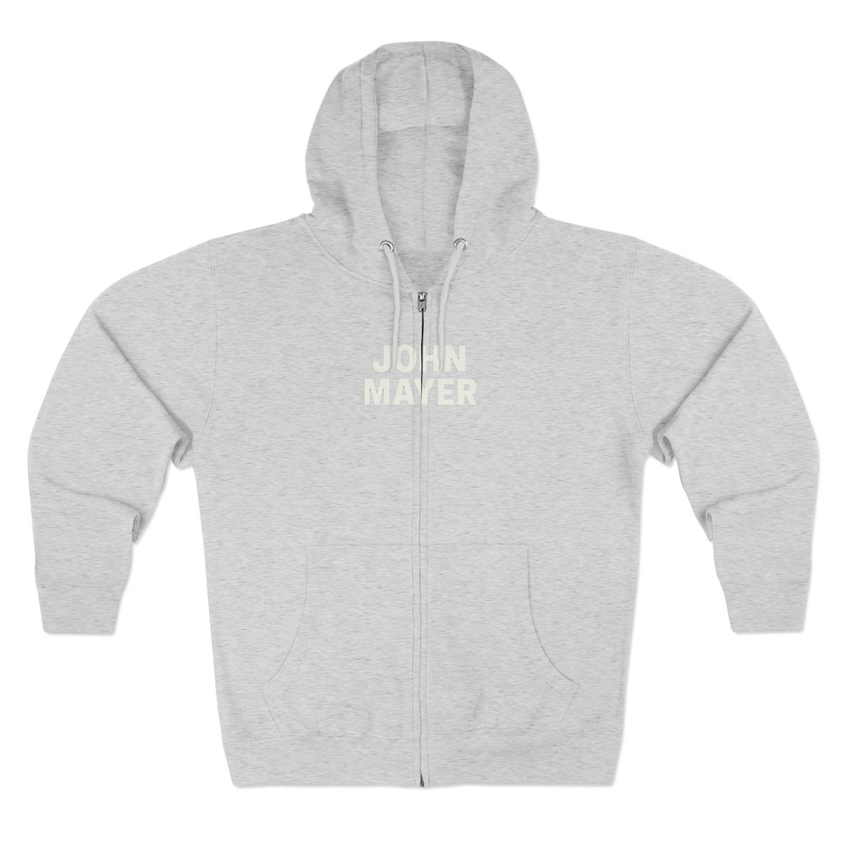 Bold John Mayer Text Teal Zip-Up Hoodie - Official Hoodies merchandise