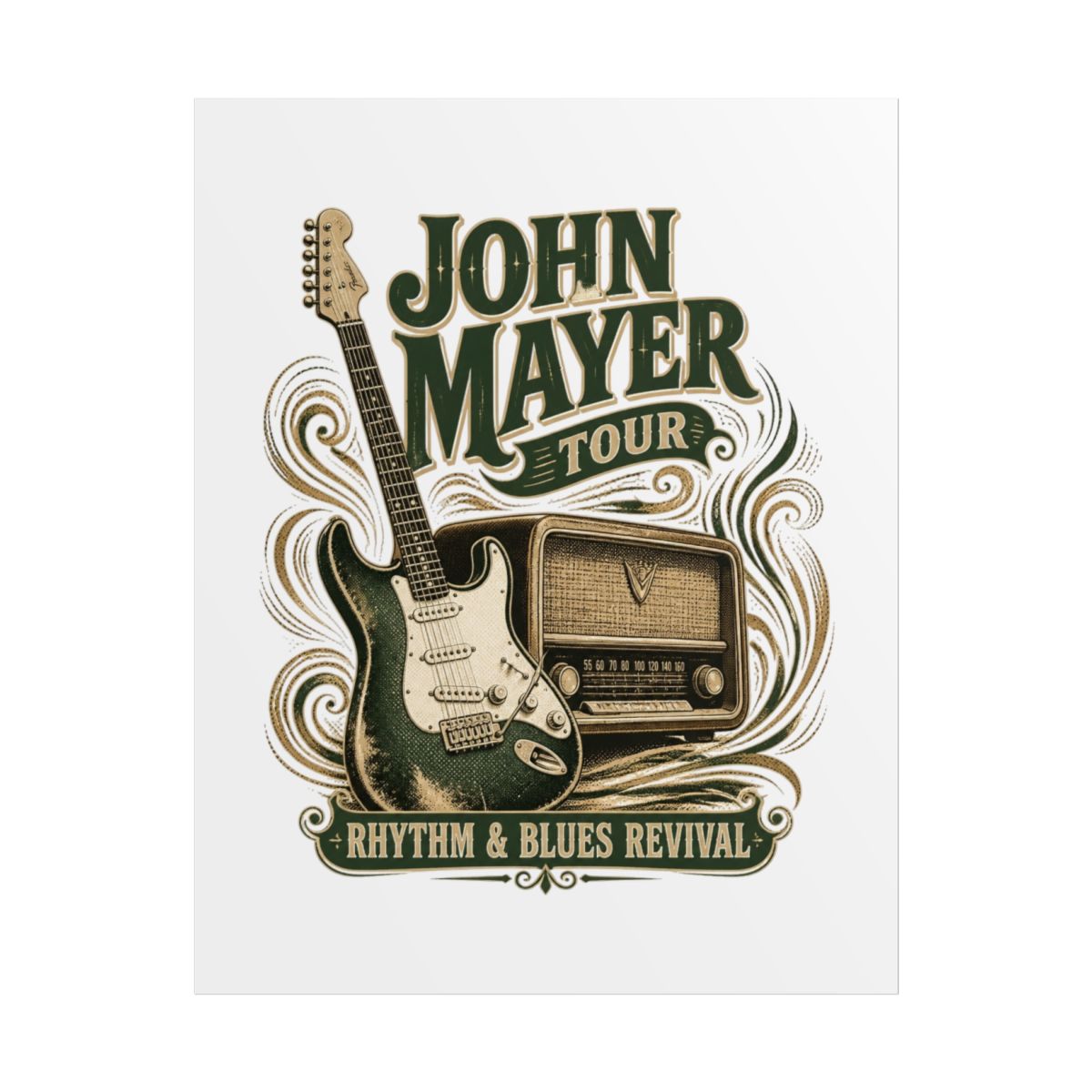 John Mayer "John Mayer Tour" Poster - alternate angle 1, merchandise